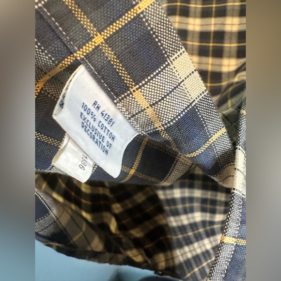 Ralph Lauren Plaid Oxford Shirt in Tan/Green/Navy - Picture 9 of 9